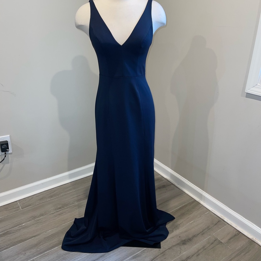 Navy blue evening gown